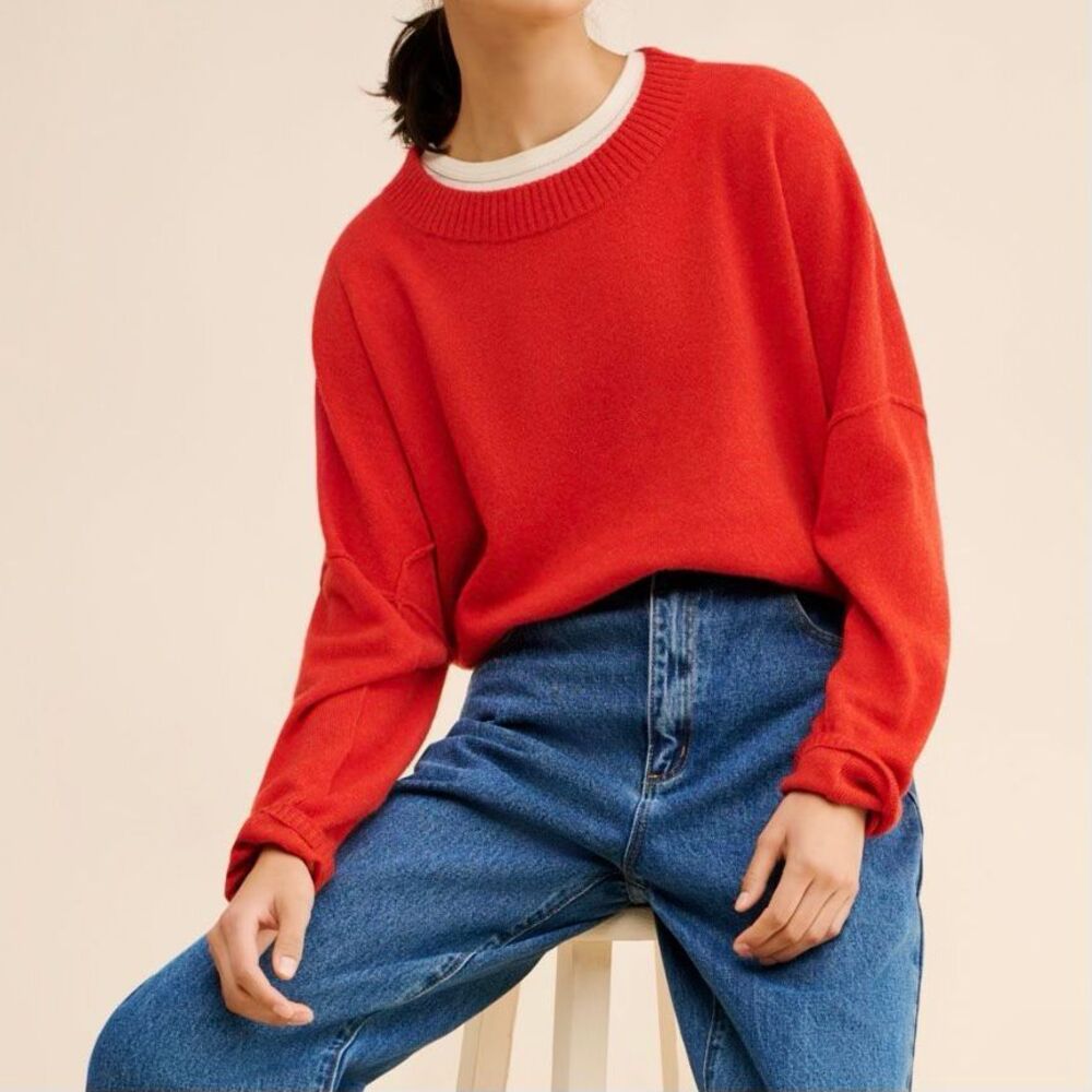 Free People Mila Cashmere Pullover Sweater M